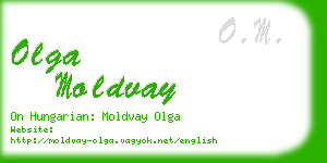 olga moldvay business card